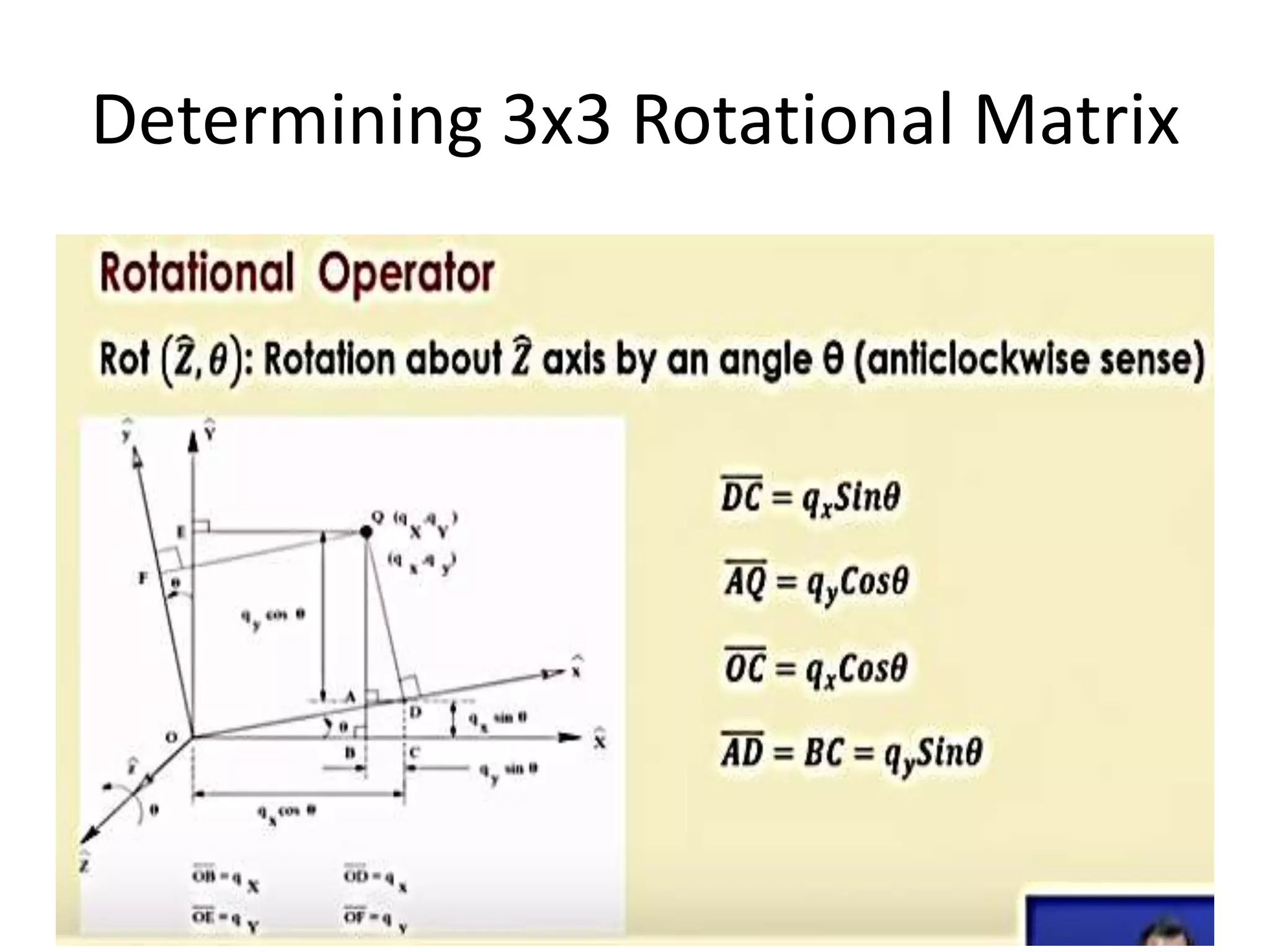 Determining 3x3 Rotational Matrix
 