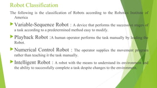 Ip Classifications Robotics Basic of Robotics and application | PPT