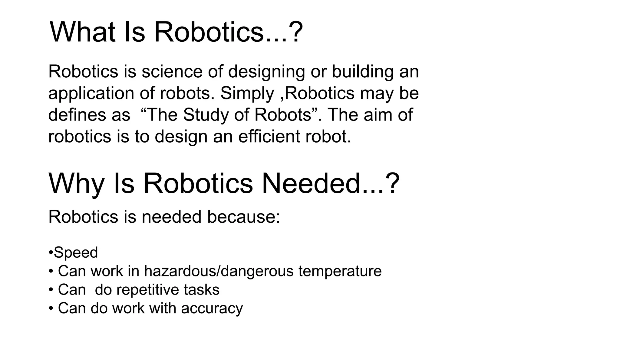 Robotics presentation | PPTX