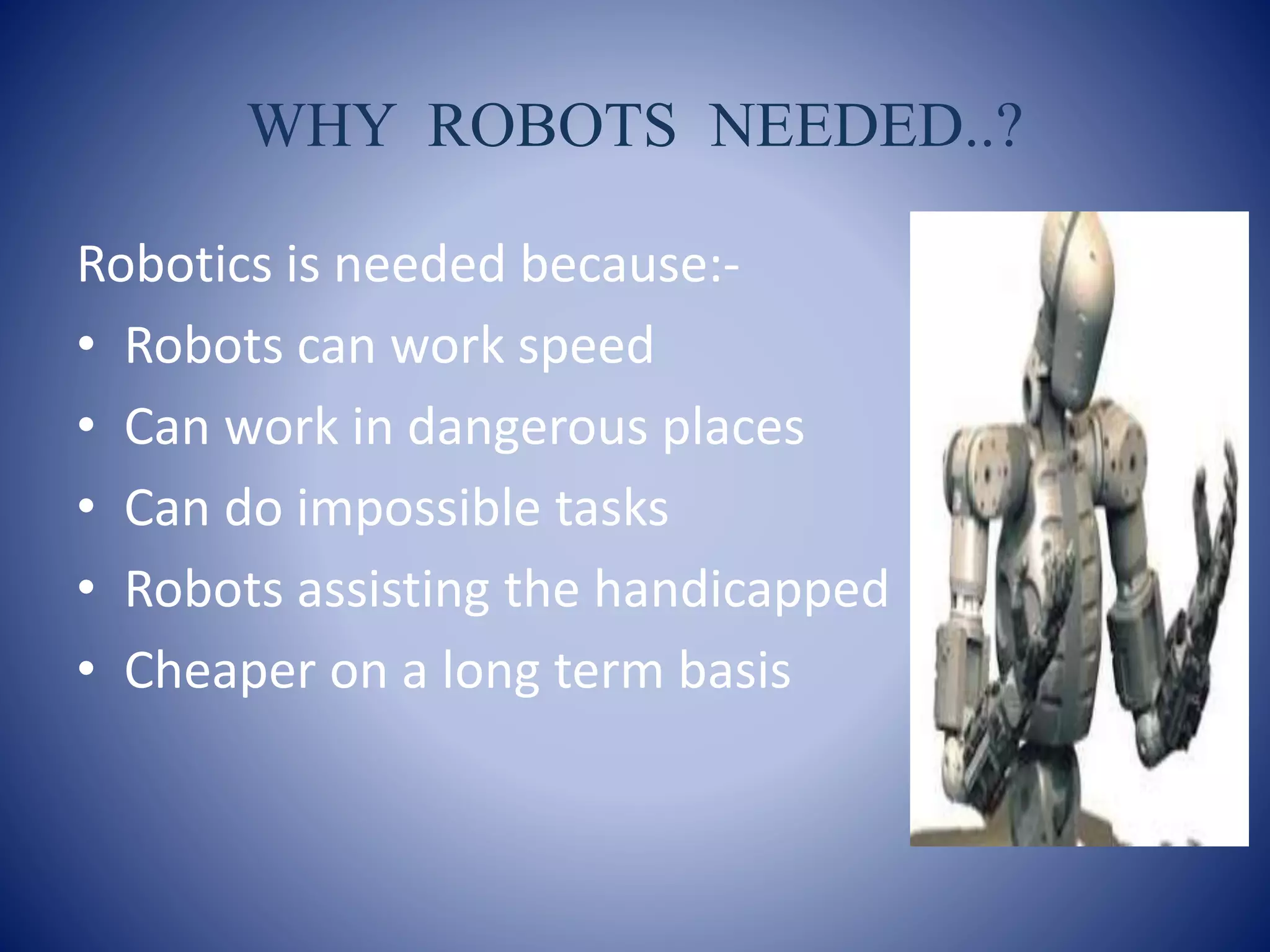 Robotics seminar ppt | PPTX