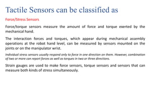 Robotics sensors | PPTX