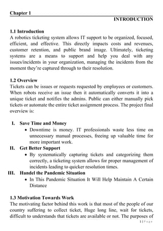 Robotics Ticket Management System: A Web-Based Solution for Metro Rail ...