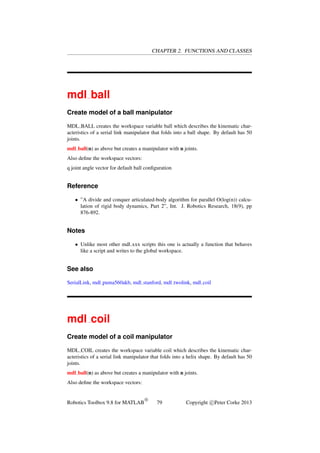 Robotics Toolbox for MATLAB (Relese 9) | PDF
