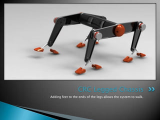 CRC Legged Chassis
Adding feet to the ends of the legs allows the system to walk.
 