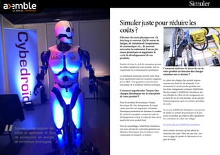 SolidWorks,unchoixévident?
Evidemment, on pourrait répondre
facilement en disant que le logiciel de
Dassault Systèmes est le leader sur le
marché de la CAO. Est-ce suffisant ?
Bien sûr que non.
Les véritables questions sont de savoir quelles
sont vos problématiques de conception.
Gérer de gros assemblages ? Réaliser des
études de mouvements et vérifier les
interférences entre pièces et les limites de
mouvements ? Pouvoir modéliser des pièces
aux formes complexes ?
Est-ce que je peux mener de front ma concep-
tion mécanique et électrique ?
SolidWorks répond à toutes ces probléma-
tiques, de manière simple, dans la même
interface.
Evidemment, il existe des méthodes de travail
éprouvées pour travailler sur des gros assem-
blages, mais tôt ou tard, vous devrez travailler
sur l’assemblage final. C’est alors des milliers
de pièces qu’il faudra gérer.
Speedpack est une fonctionnalité SolidWorks
qui permet de se libérer de la contrainte du
nombre de pièces.
Il crée une représentation simplifiée d’un
assemblage, sans perdre les références qui
lient les composants les uns aux autres. Si vous
manipulez des assemblages complexes, ou
comportant un grand nombre de composants,
l’utilisation de celui-ci peut nettement amé-
liorer les performances du système, tant au
niveau de l’assemblage que de la mise en plan.
CircuitWorks est un complément SolidWorks.
Il permet de créer des modèles 3D directement
à partir des réalisations faites par les logiciels
d’électronique (ECAD). On peut ainsi intégrer
plus tôt les cartes électroniques, en 3D, dans le
projet mécanique sous SolidWorks.
CircuitWorks prend en charge le format
Intermediate Data Format (IDF) utilisé par la
plupart des systèmes ECAD pour la concep-
tion de cartes de circuits imprimés.
 