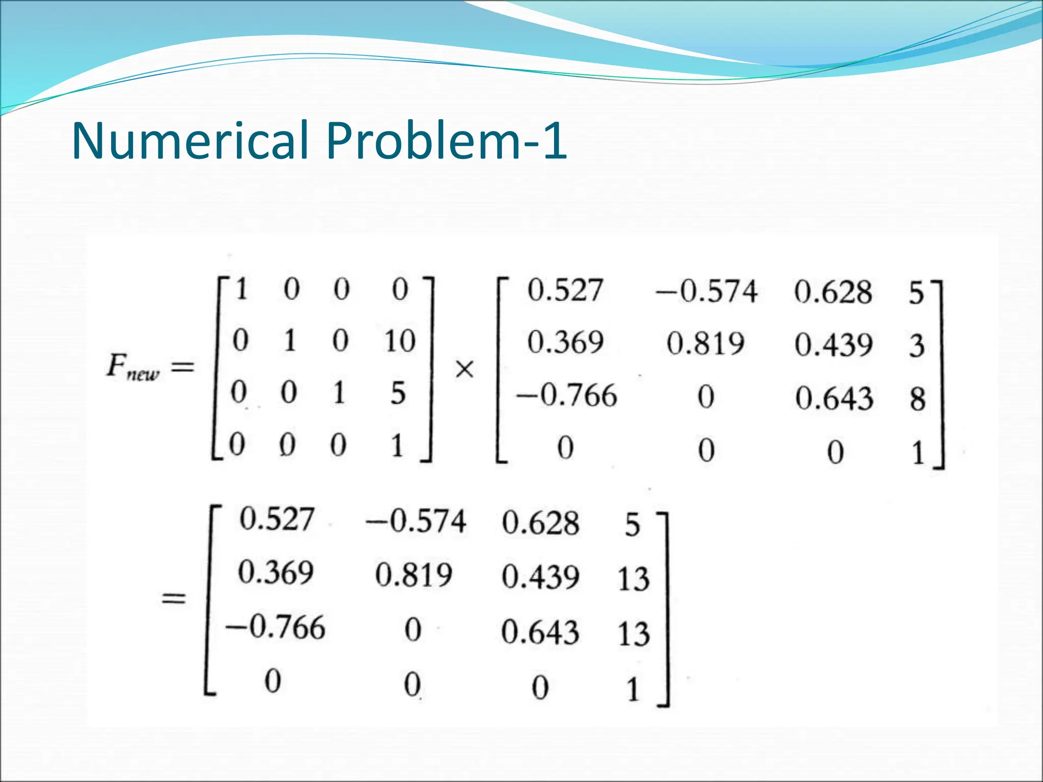 Numerical Problem-1
 