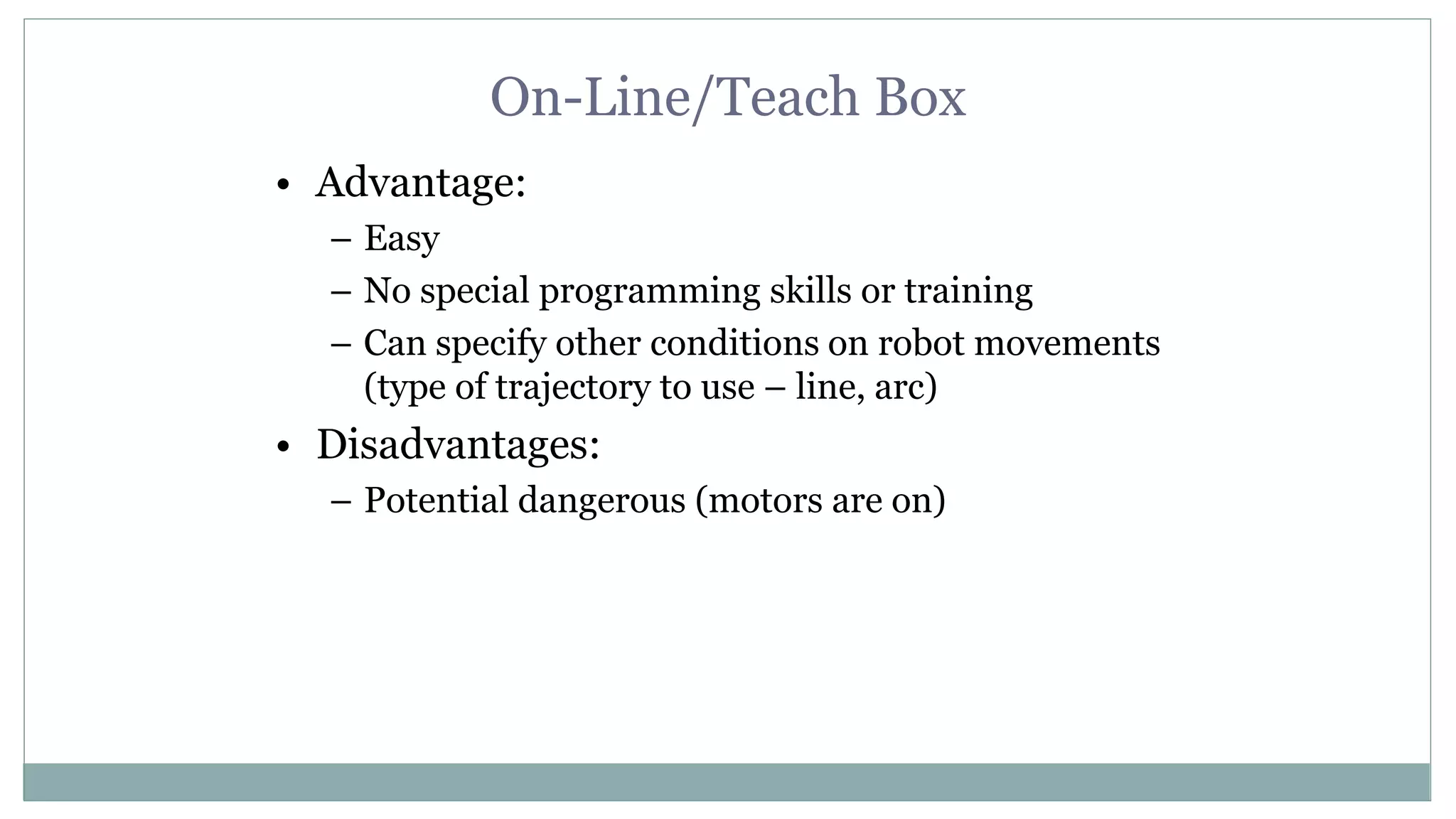 Robot programming | PPTX | Programming Languages | Computing