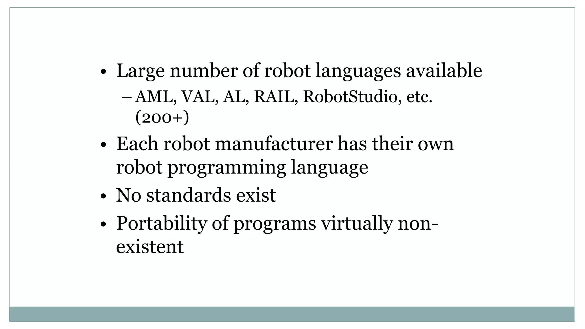 Robot programming | PPTX | Programming Languages | Computing