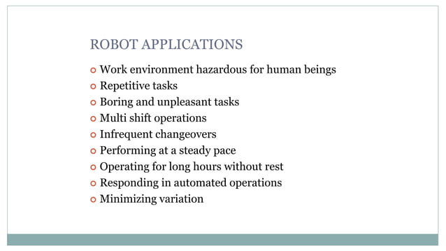 Robot programming | PPTX | Programming Languages | Computing