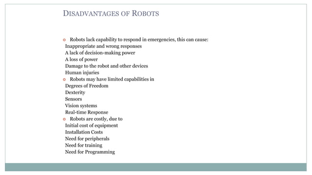 Robot programming | PPTX | Programming Languages | Computing