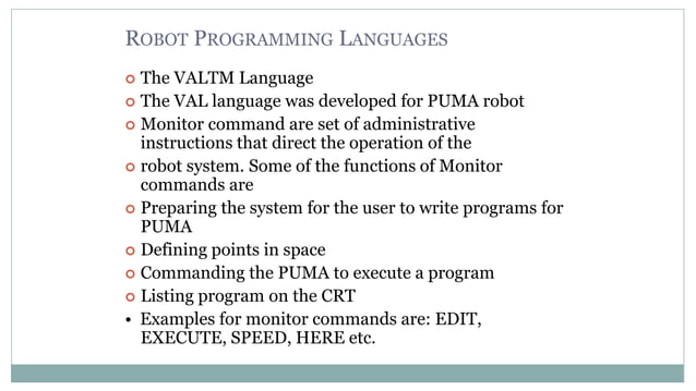 Robot programming
