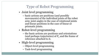 Robot programming
