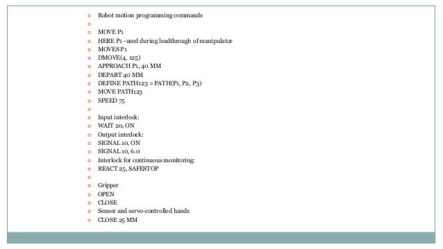Robot programming