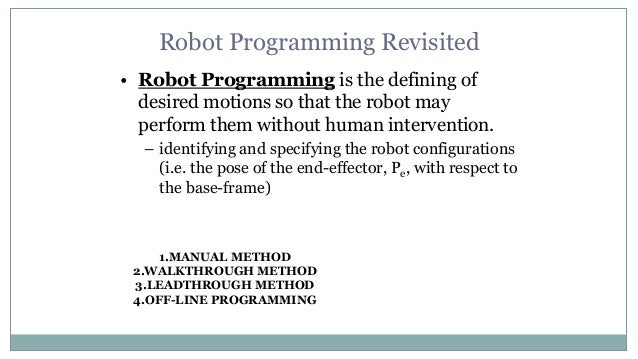 Robot programming