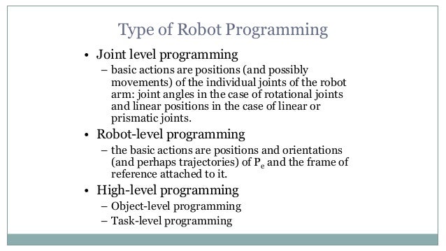 robot programming