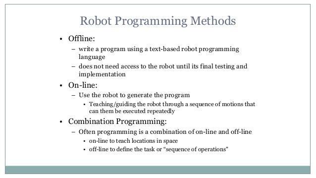 robot programming