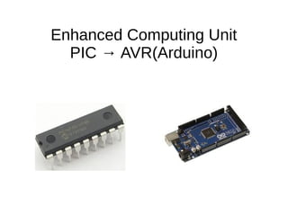 Enhanced Computing Unit
PIC → AVR(Arduino)
 