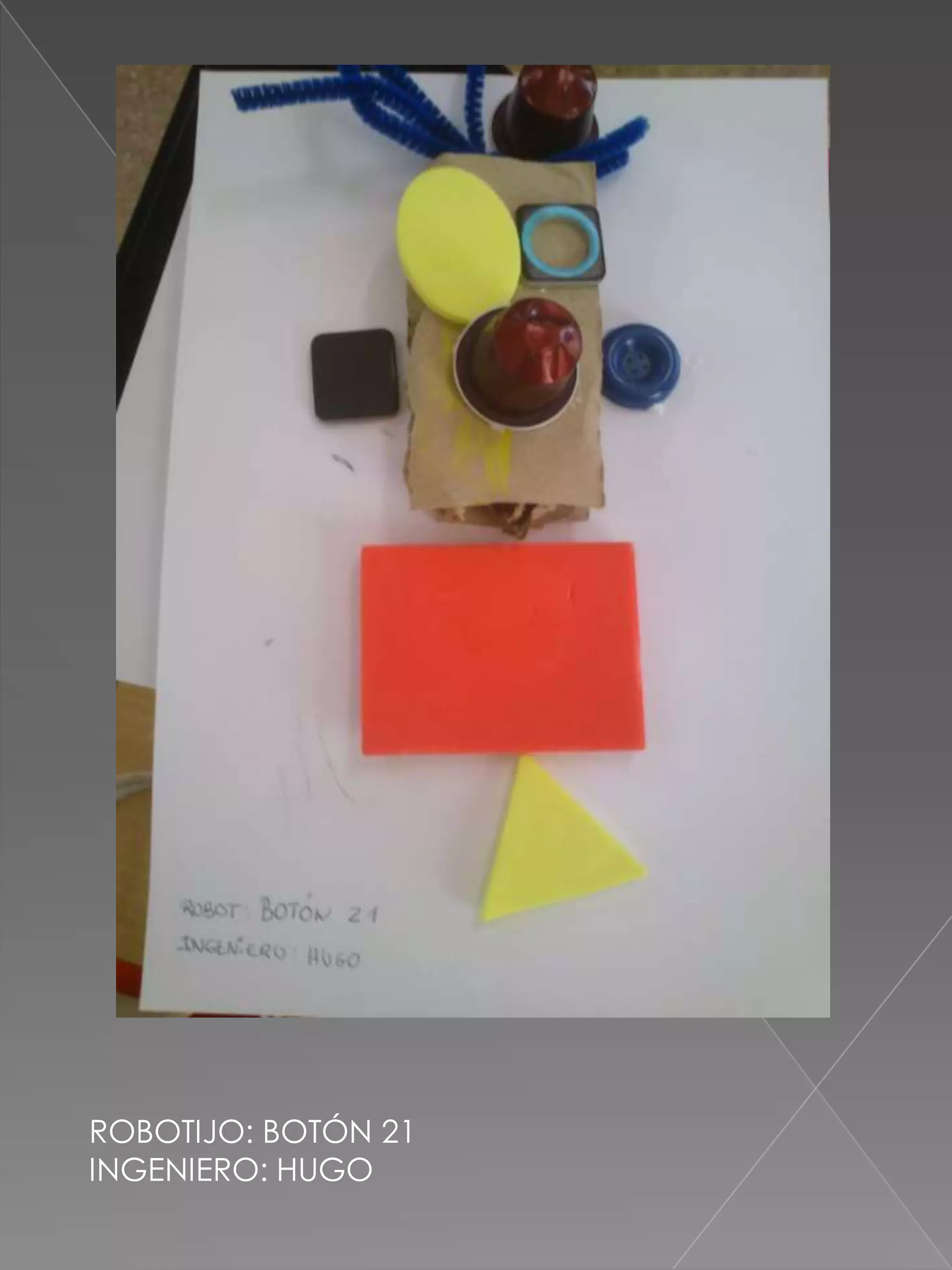 ROBOTIJO: BOTÓN 21
INGENIERO: HUGO
