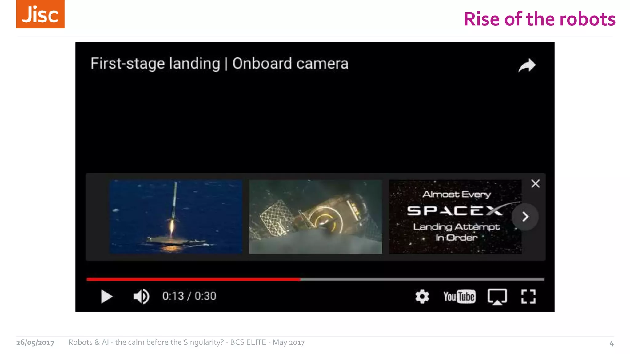 Rise of the robots
4Robots & AI - the calm before the Singularity? - BCS ELITE - May 201726/05/2017
 