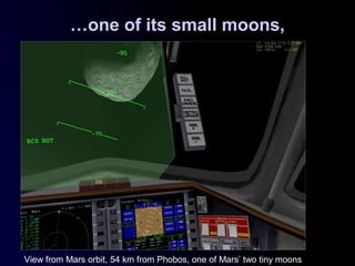 …one of its small moons,
View from Mars orbit, 54 km from Phobos, one of Mars’ two tiny moons
 