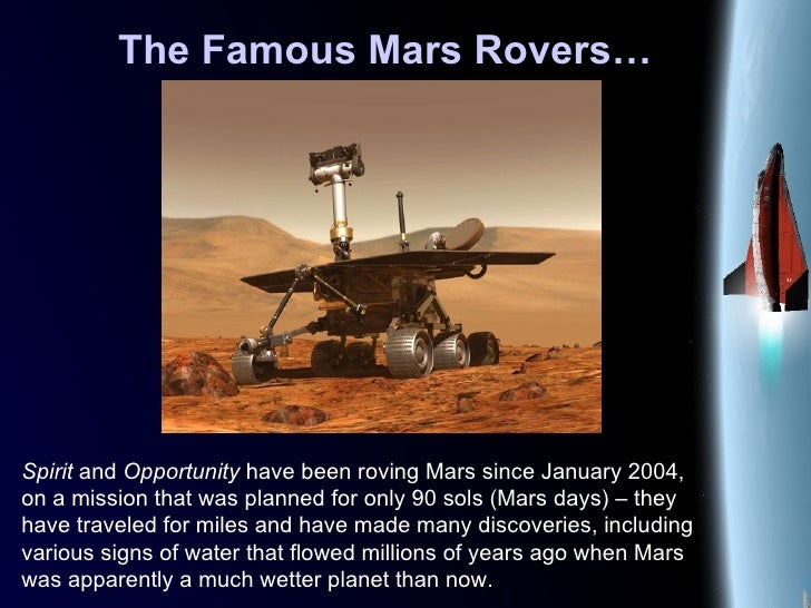 The Famous Mars Rovers… Spirit