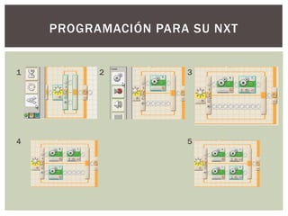 1 2 3
4 5
PROGRAMACIÓN PARA SU NXT
 