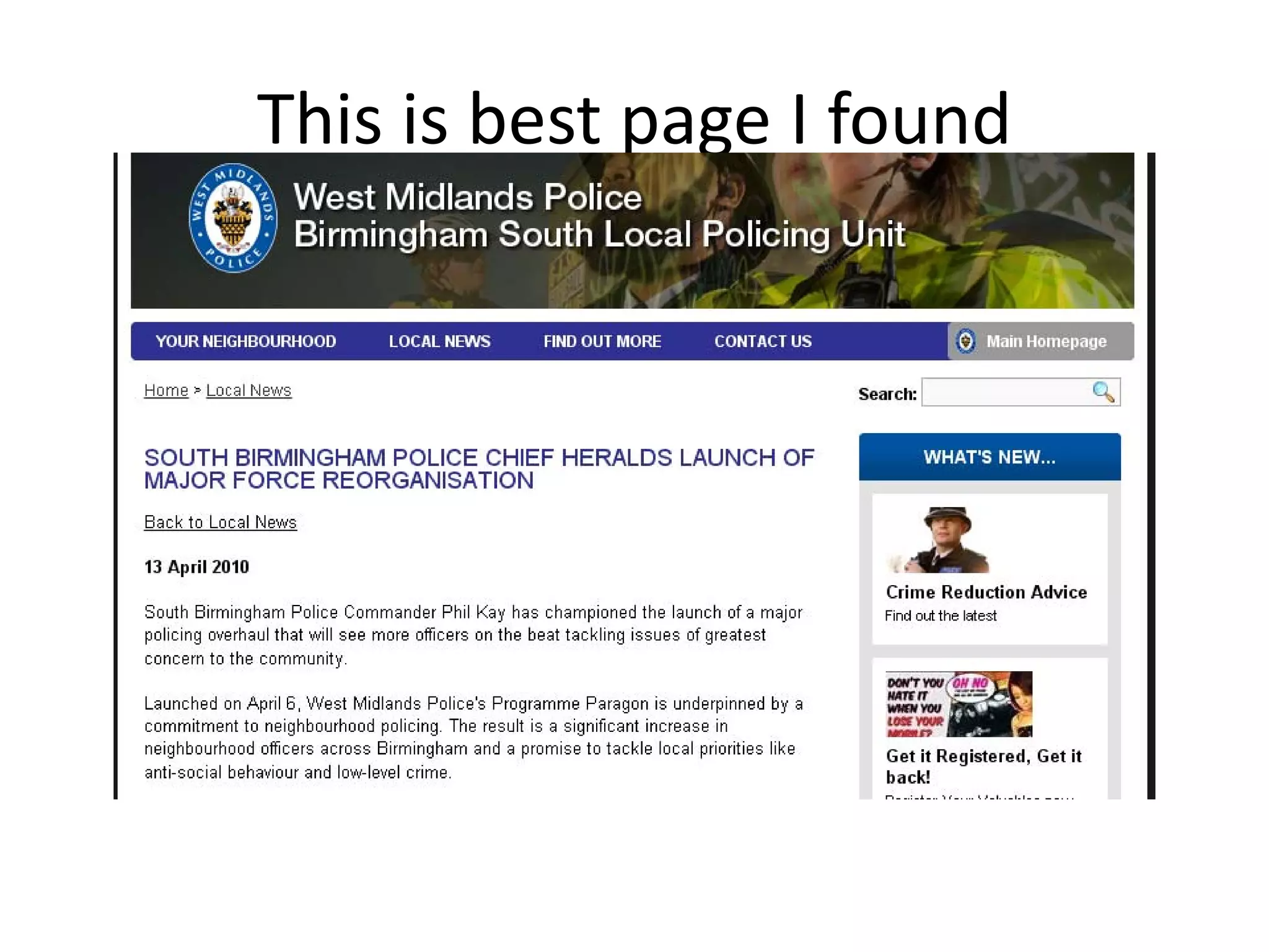 This is best page I found
 