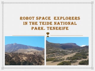 ROBOT SPACE EXPLORERS
in THE TEidE nATiOnAL
PARk. TEnERiFE



 