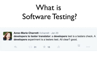 What is	

Software Testing?
 