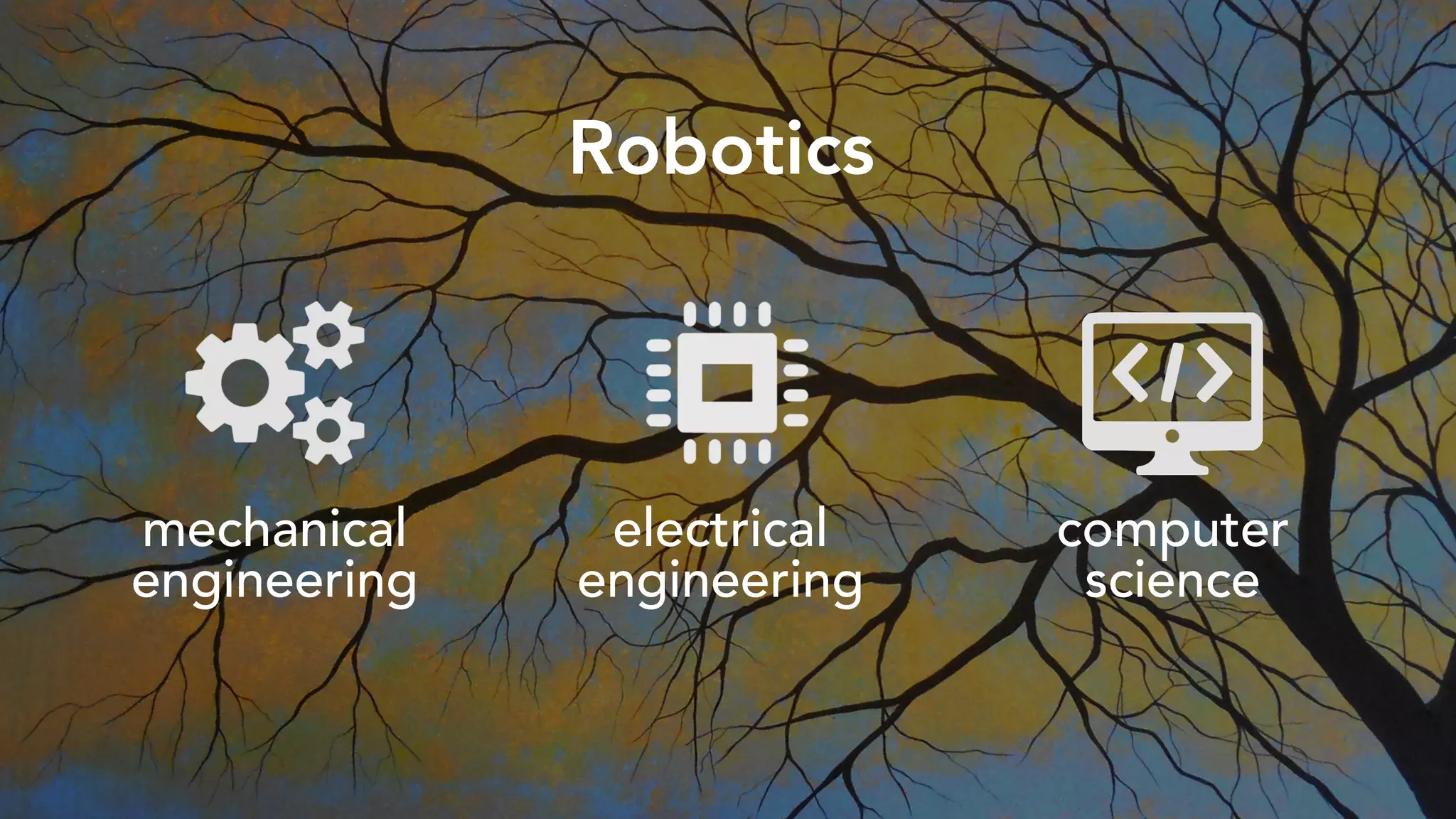 Robotics
computer
science
mechanical
engineering
electrical
engineering
 