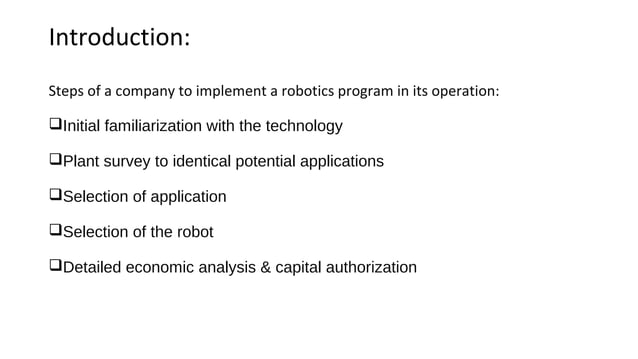 Robot work cell layout | PPT | Robotics | Technology & Computing