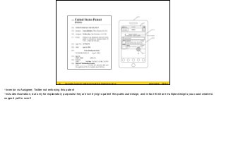 #UXPA2016SESSION SURVEY: WWW.UXPA2016.ORG/SURVEY #UXPA2016SESSION SURVEY: WWW.UXPA2016.ORG/SURVEY/252 ©201615
-Inventor vs Assignee; Twitter not enforcing this patent

-Includes illustration, but only for explanatory purposes they are not trying to patent this particular design, and in fact there are multiple designs you could create to
support pull to scroll
 
