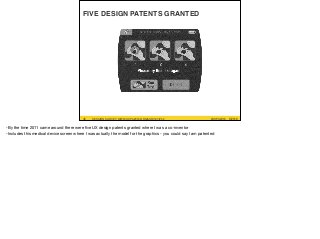 #UXPA2016SESSION SURVEY: WWW.UXPA2016.ORG/SURVEY #UXPA2016SESSION SURVEY: WWW.UXPA2016.ORG/SURVEY/252 ©2016
FIVE DESIGN PATENTS GRANTED
45
-By the time 2011 came around there were ﬁve UX design patents granted where I was a co-inventor

-Includes this medical device screen where I was actually the model for the graphics - you could say I am patented
 