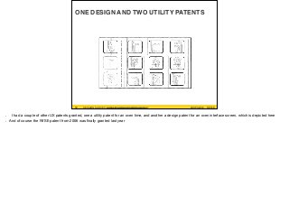 #UXPA2016SESSION SURVEY: WWW.UXPA2016.ORG/SURVEY #UXPA2016SESSION SURVEY: UXPA2016.ORG/SESSIONSURVEY?
SESSIONID=252
©2016
ONE DESIGN AND TWO UTILITY PATENTS
52
- I had a couple of other UX patents granted, one a utility patent for an oven time, and another a design patent for an oven interface screen, which is depicted here

- And of course the NYSE patent from 2006 was ﬁnally granted last year
 