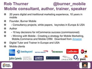 Rob Thurner
@burner_mobile
Mobile consultant, author, trainer, speaker









20 years digital and traditional m...