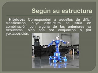 Híbridos: Corresponden a aquellos de difícil
clasificación, cuya estructura se sitúa en
combinación con alguna de las anteriores ya
expuestas, bien sea por conjunción o por
yuxtaposición.
 