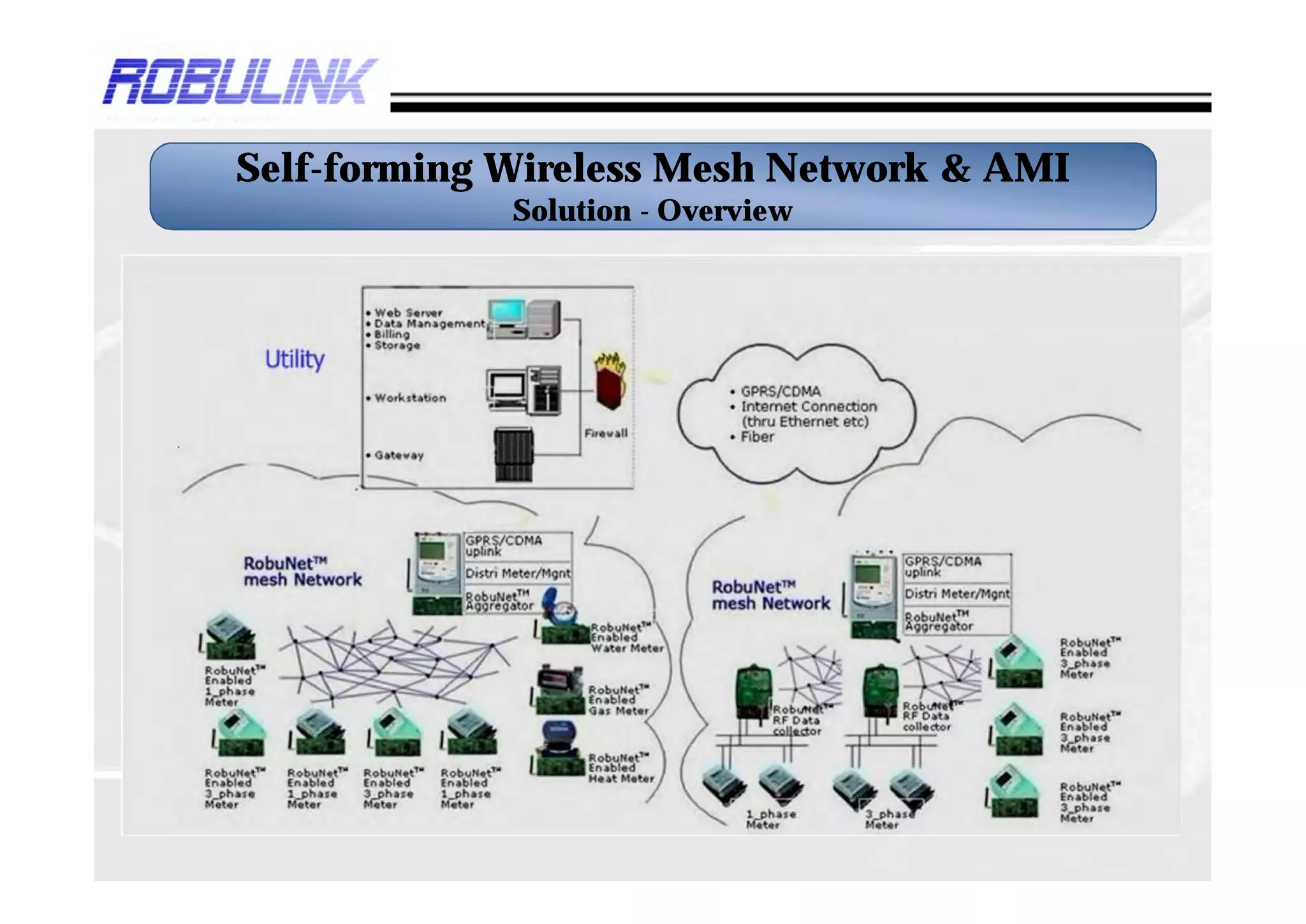 Self-forming Wireless Mesh Network & AMI
             Solution - Overview
 