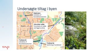 23
23
Undersøgte tiltag i byen
Uforsinket udløb
Forsinkelse af udløb
ved Aggersundvej
Skøjtesøen
Udvidelse af
forsinkelses...