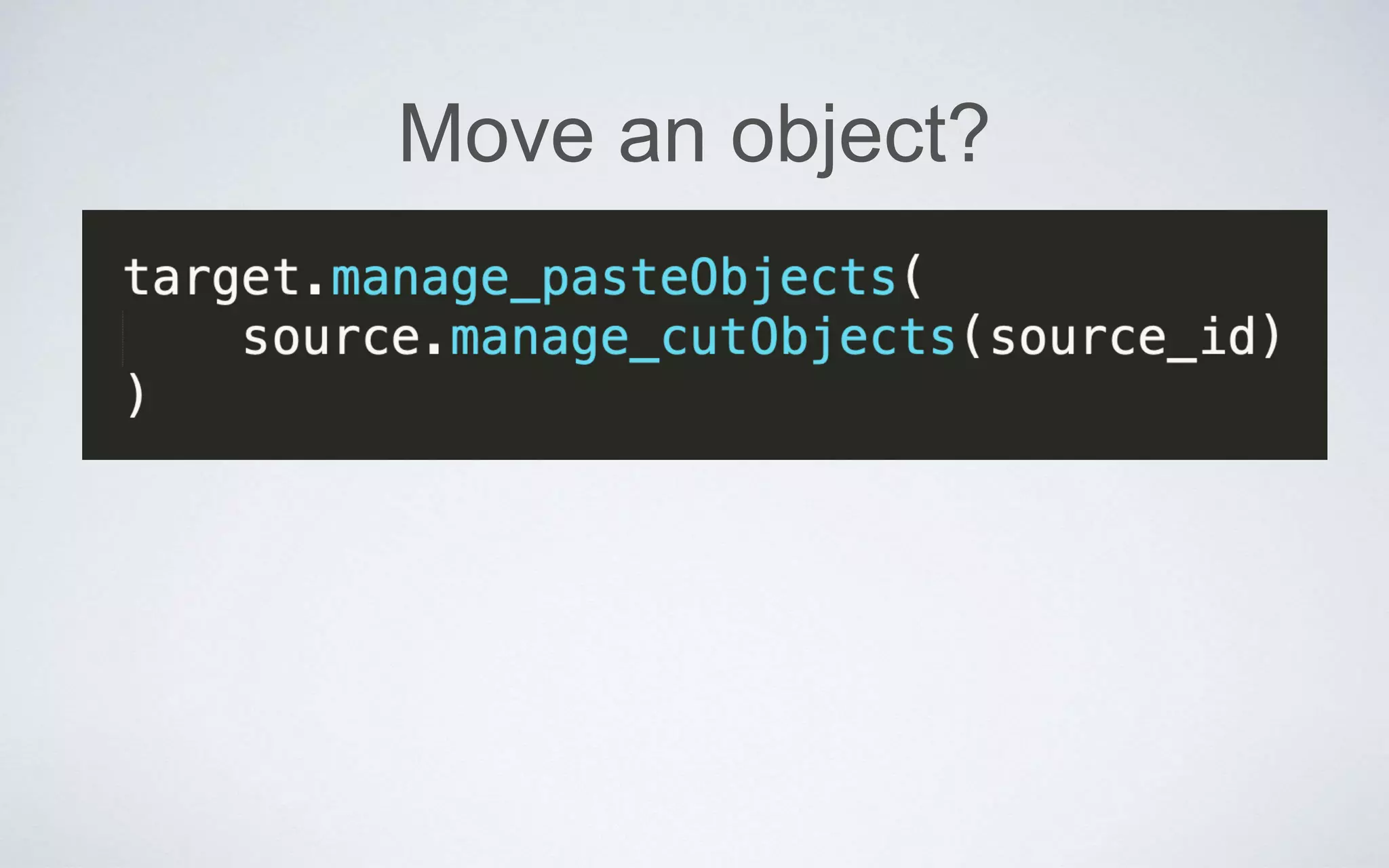 Move an object?
 