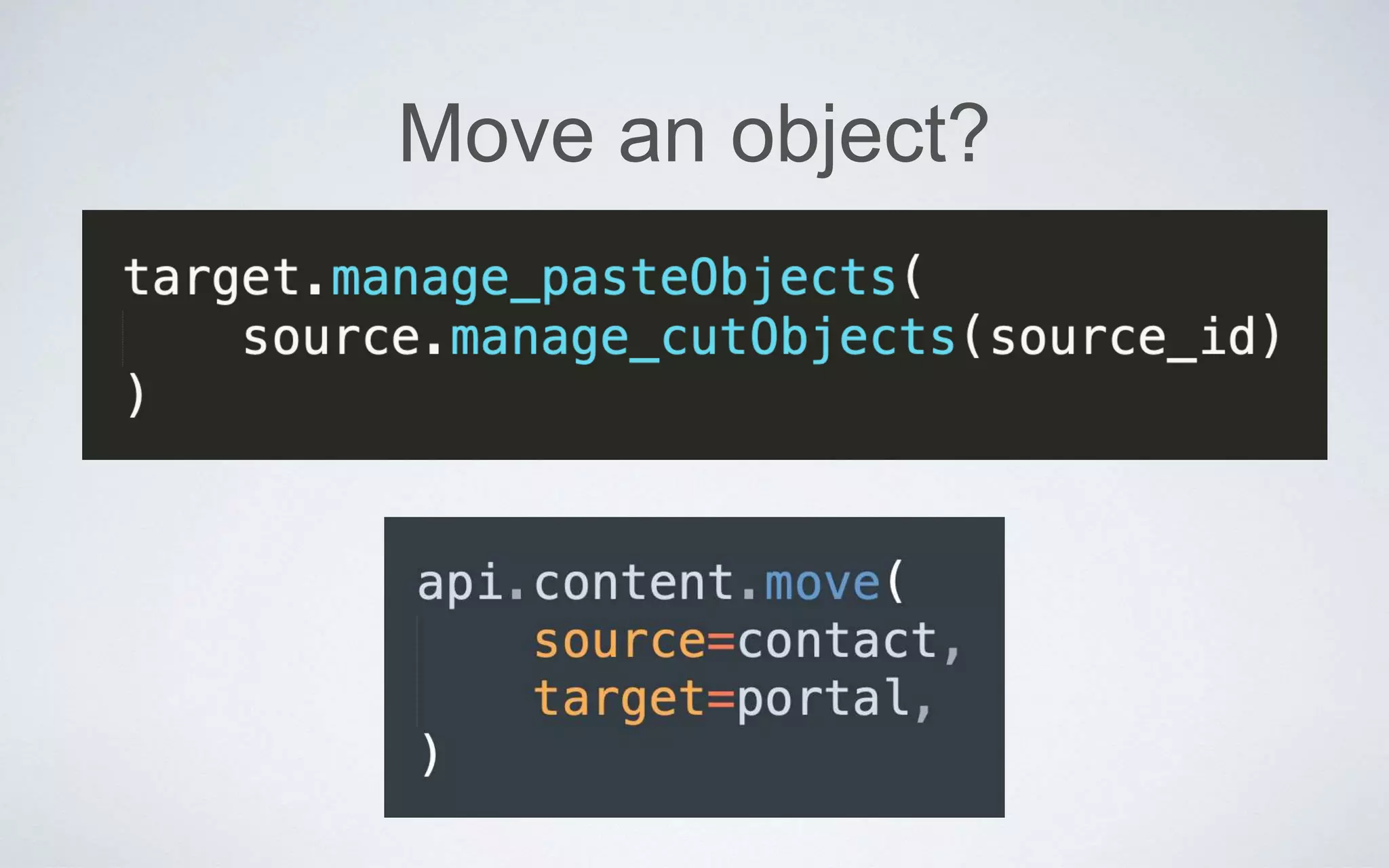 Move an object?
 