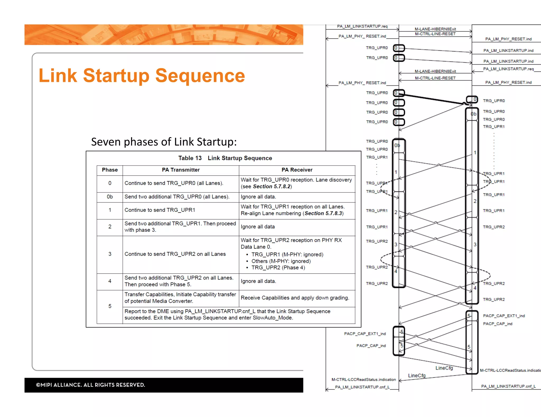 Link Startup Sequence
Seven	phases	of	Link	Startup:	
 