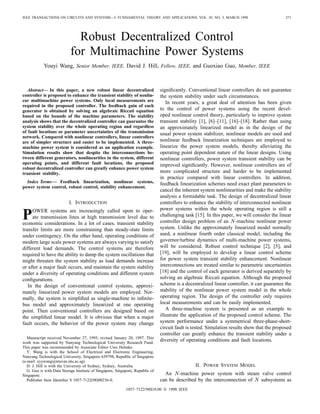 Robust Decentralized Control for Enhancing Transient Stability in ...