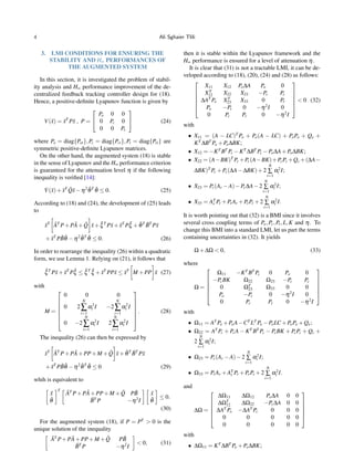 Robust H∞ Dynamic Output-Feedback Decentralized Control Design Using ...
