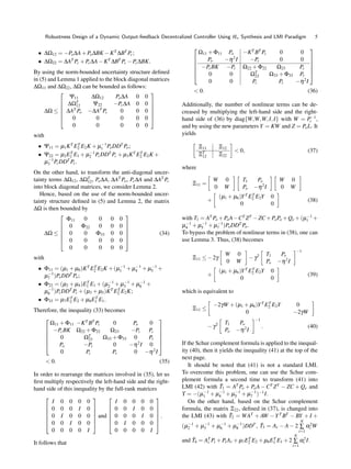 Robust H∞ Dynamic Output-Feedback Decentralized Control Design Using ...