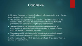 Robust Presentation on h ifiinity based full state feedback controller ...