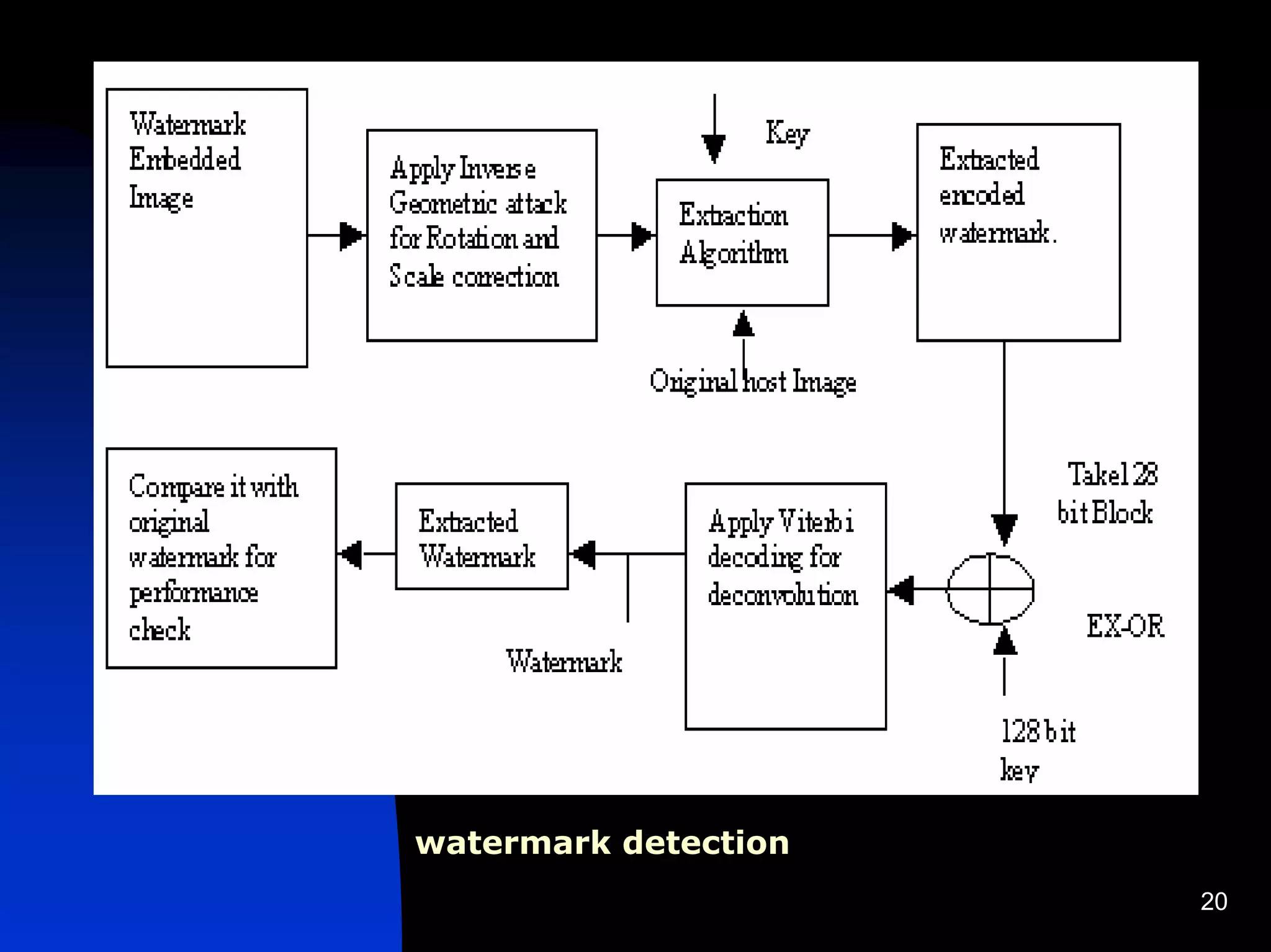 watermark detection
                      20
 