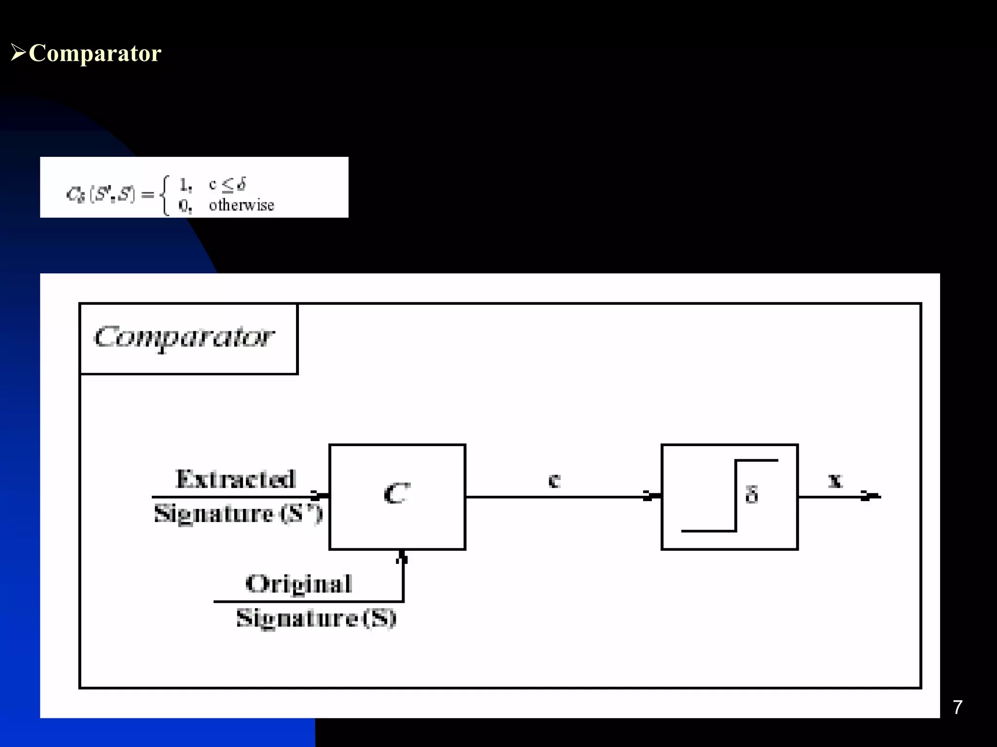 Comparator




             7
 