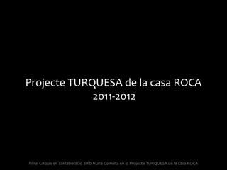 Projecte TURQUESA de la casa ROCA
2011-2012

Nina GRojas en col·laboració amb Nuria Comella en el Projecte TURQUESA de la casa ROCA

 