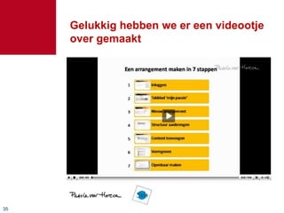 Gelukkig hebben we er een videootje
     over gemaakt




35
 