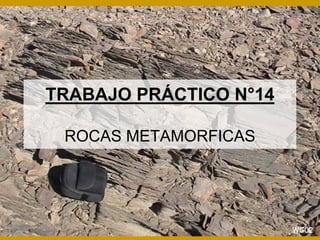 TRABAJO PRÁCTICO N°14
ROCAS METAMORFICAS
 